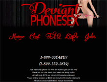 Tablet Screenshot of deviantphonesex.com
